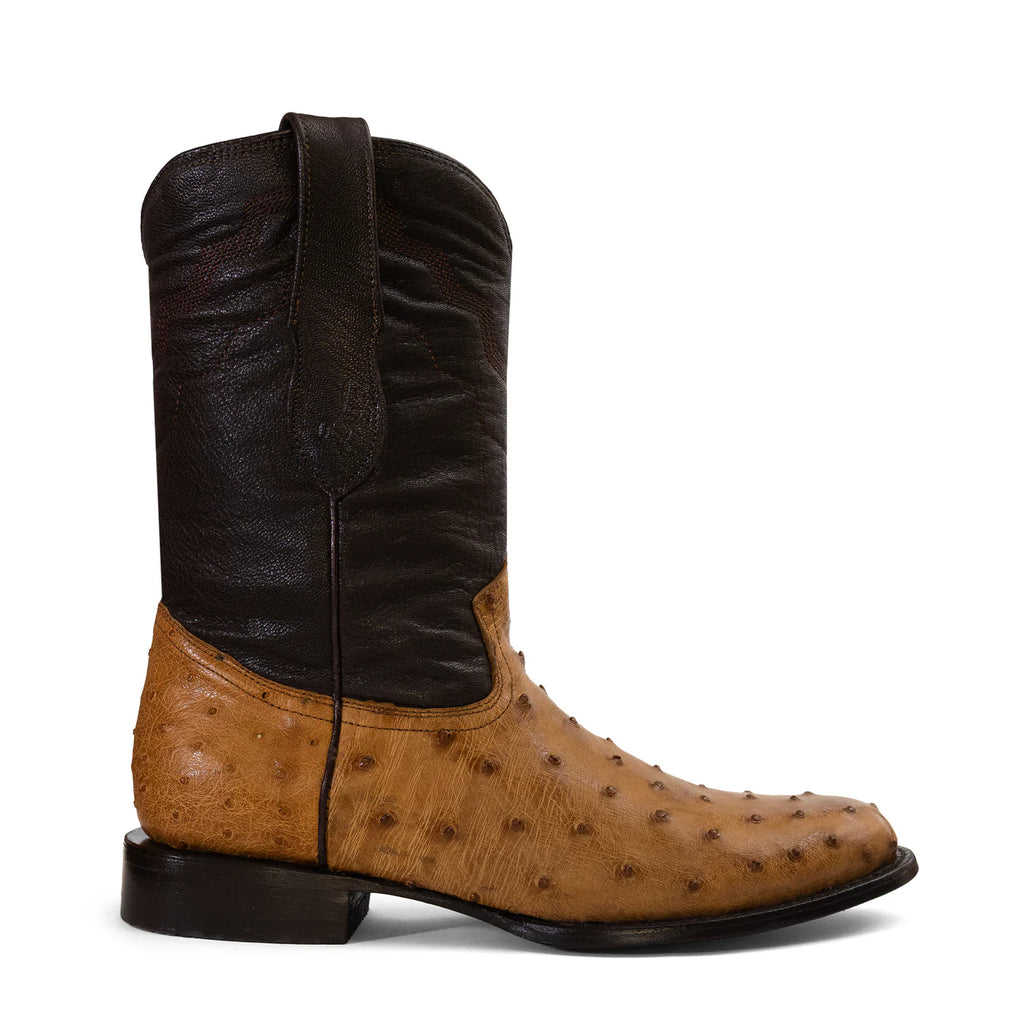 BOTAS DE AVESTRUZ | ESTILO ROPPER COÑAC