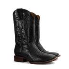 BOTAS DE PANZA DE AVESTRUZ | ESTILO BULLDOG NEGRO
