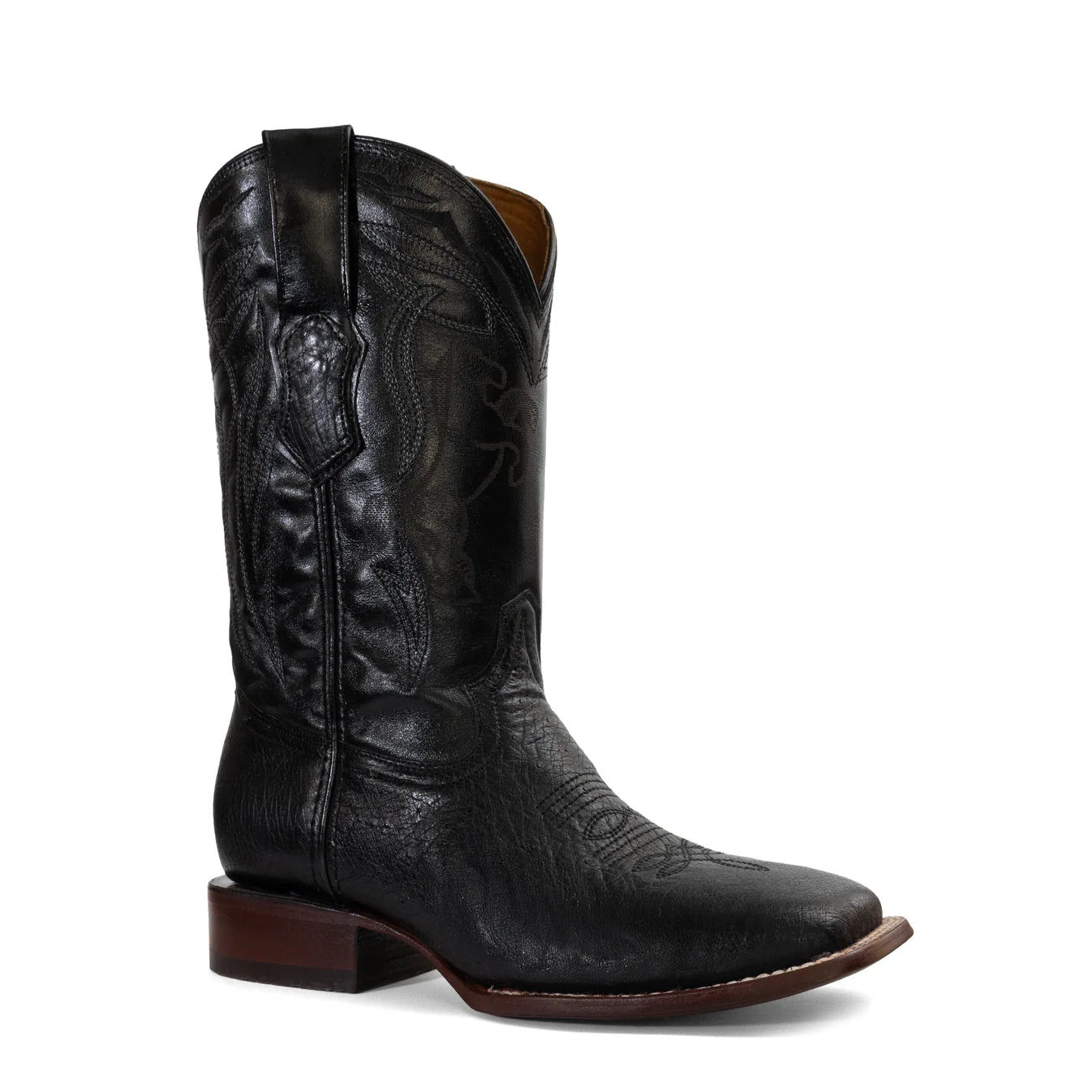 BOTAS DE PANZA DE AVESTRUZ | ESTILO BULLDOG NEGRO