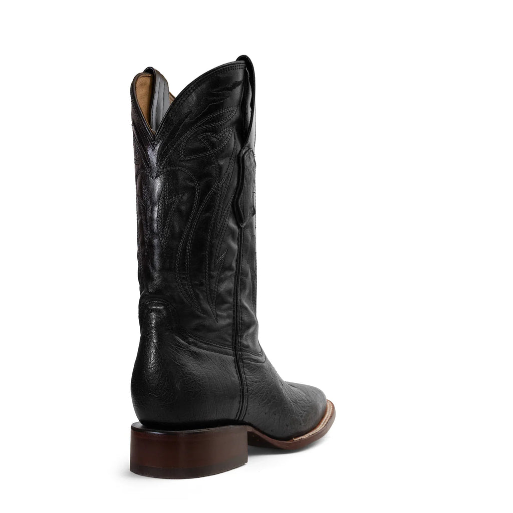 BOTAS DE PANZA DE AVESTRUZ | ESTILO BULLDOG NEGRO